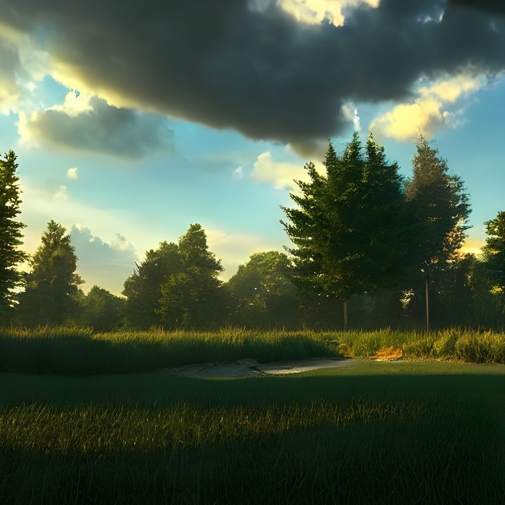 Ethereal Afternoon Sky in Ashcan School Style