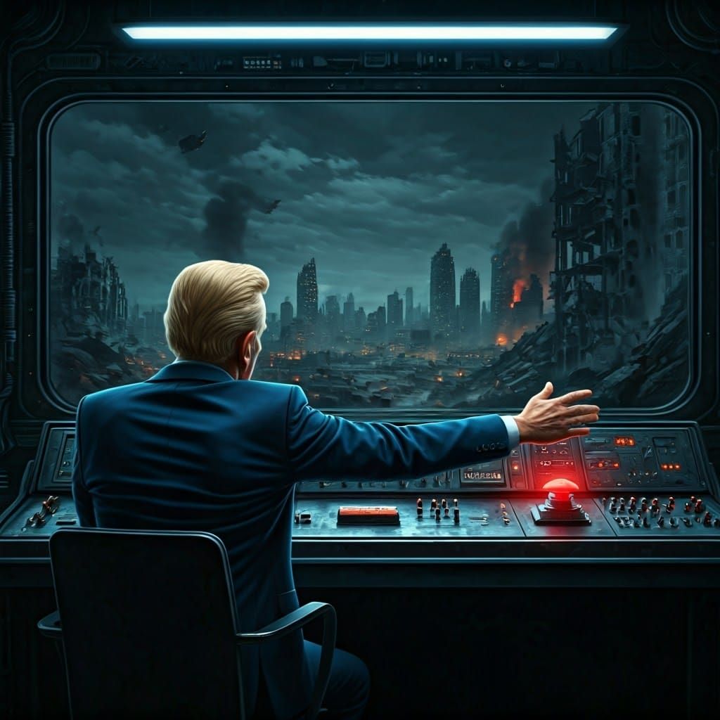 Post-Apocalyptic Man on Brink of Destruction