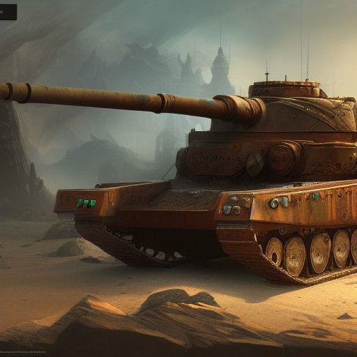 Detailed Fantasy Tank Concept Art in Deep Color