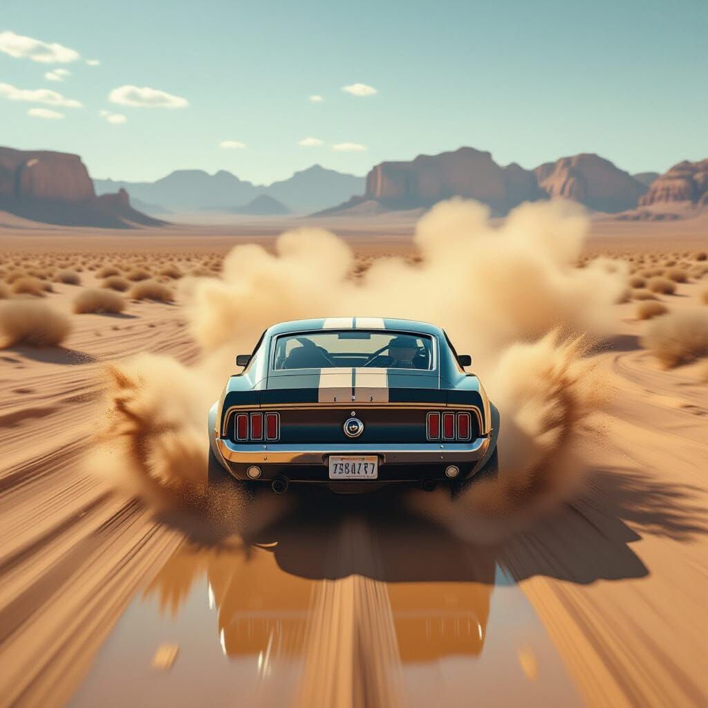 1970s Mustang Rally Car Speeds Through Desert Potholes