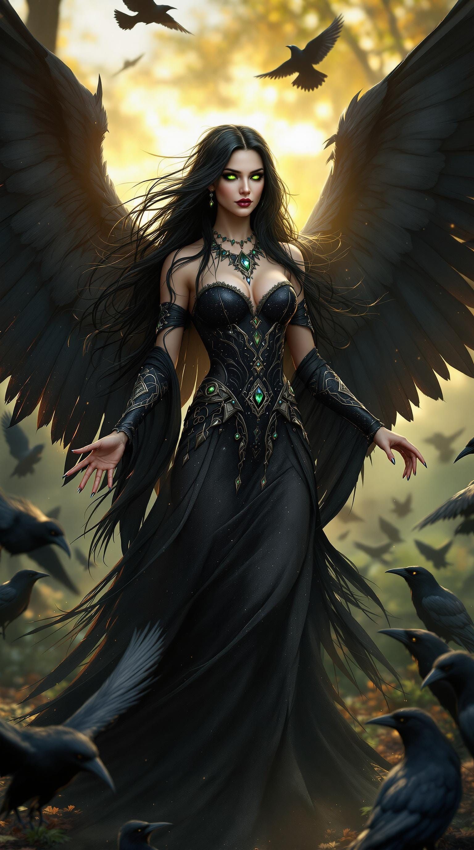 The Morrigan: Shapeshifting Goddess in Celtic Medieval Style