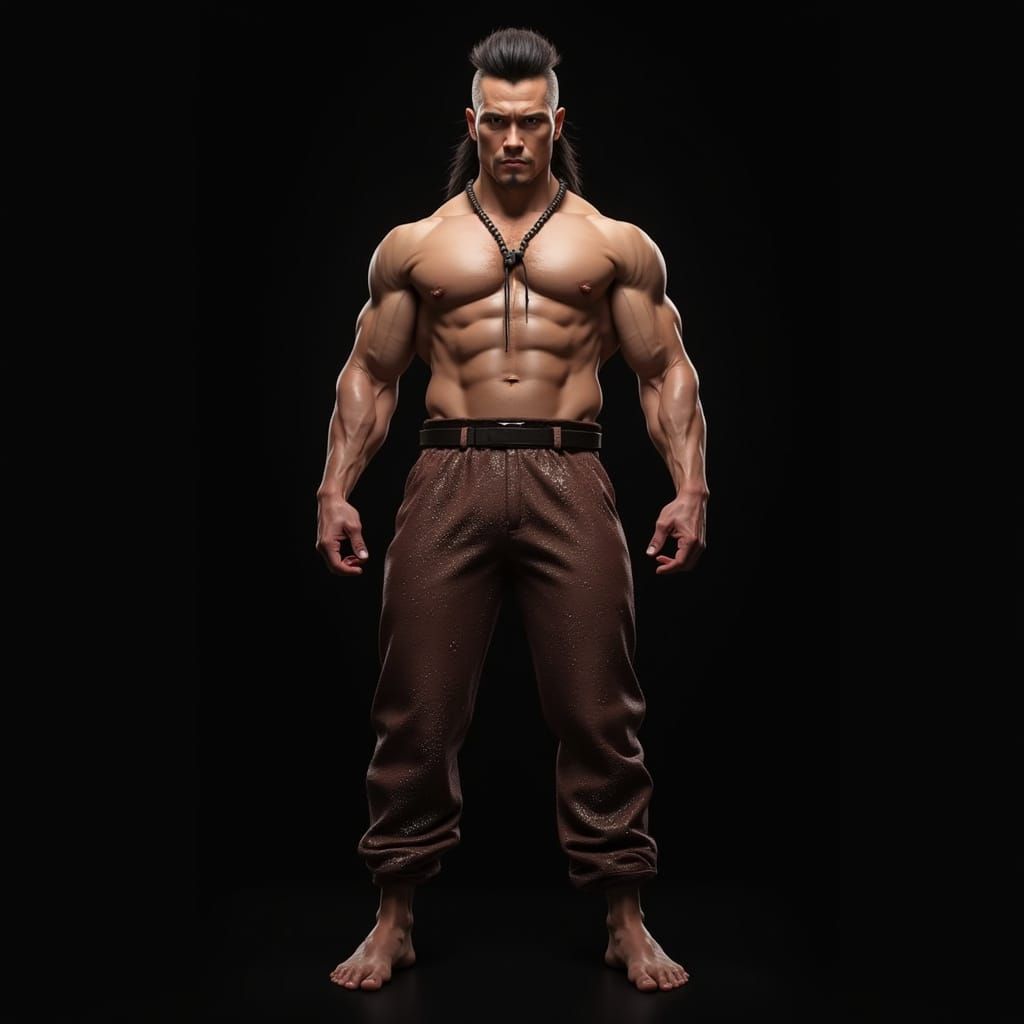 Guile as Heihachi Mishima in Hyperrealistic Digital Art