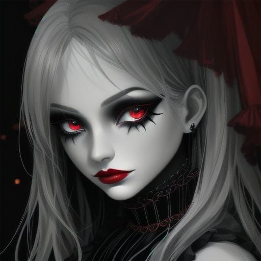 Glam Horror Clown in Vintage Circus Tent