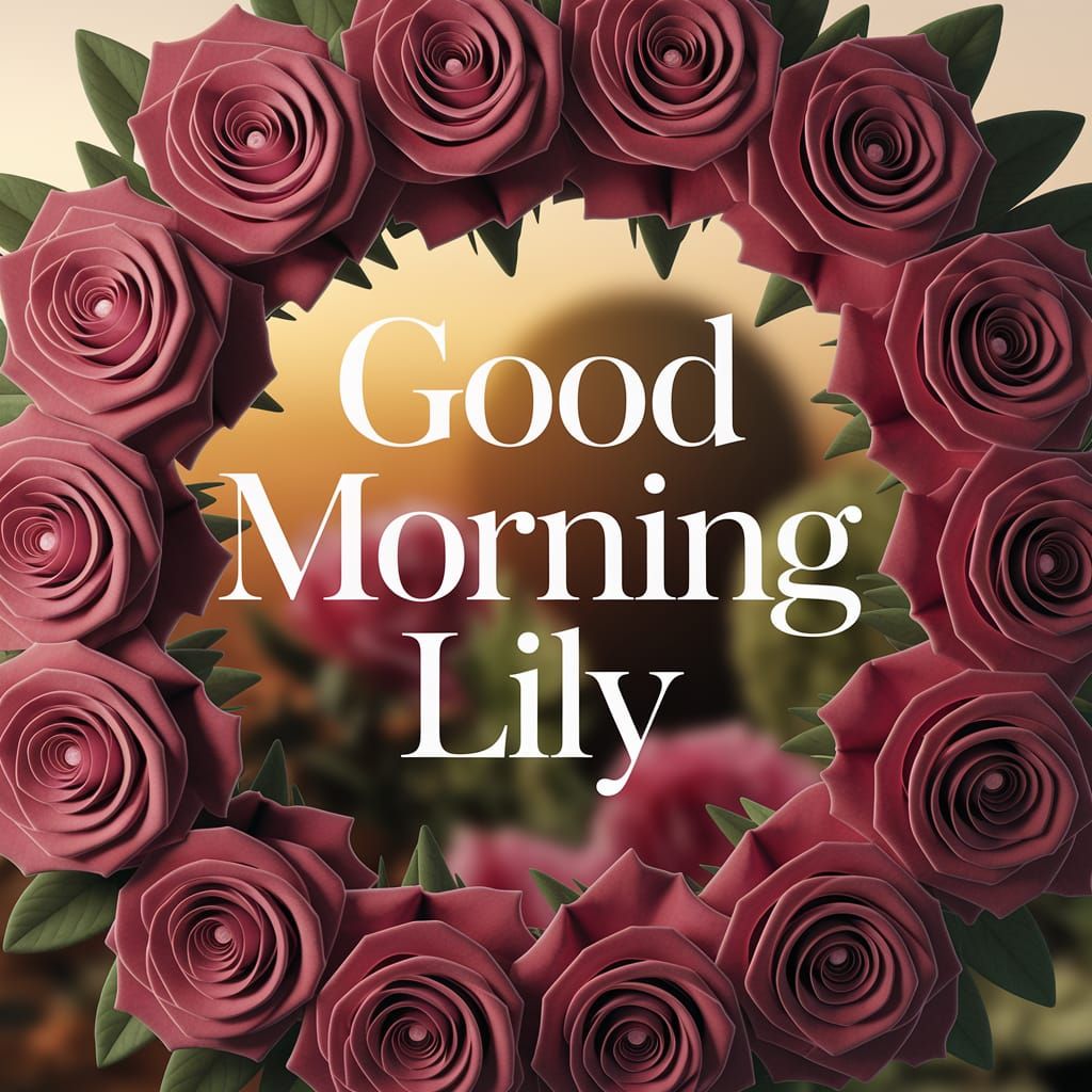 Elegant Rose Wreath with Morning Greeting