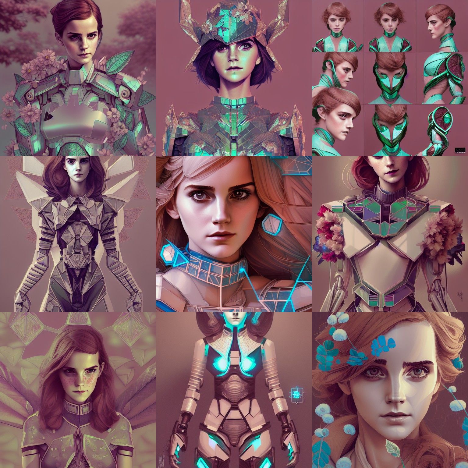 Robot Fox Hybrid Portrait in Digital Art Style