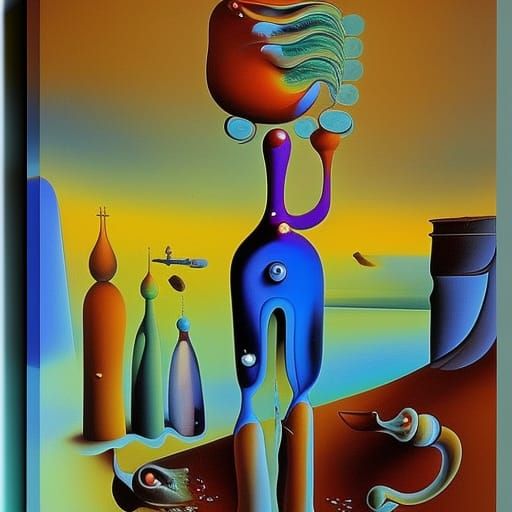 Surreal Russian Matryoshka Doll in Melting Oil