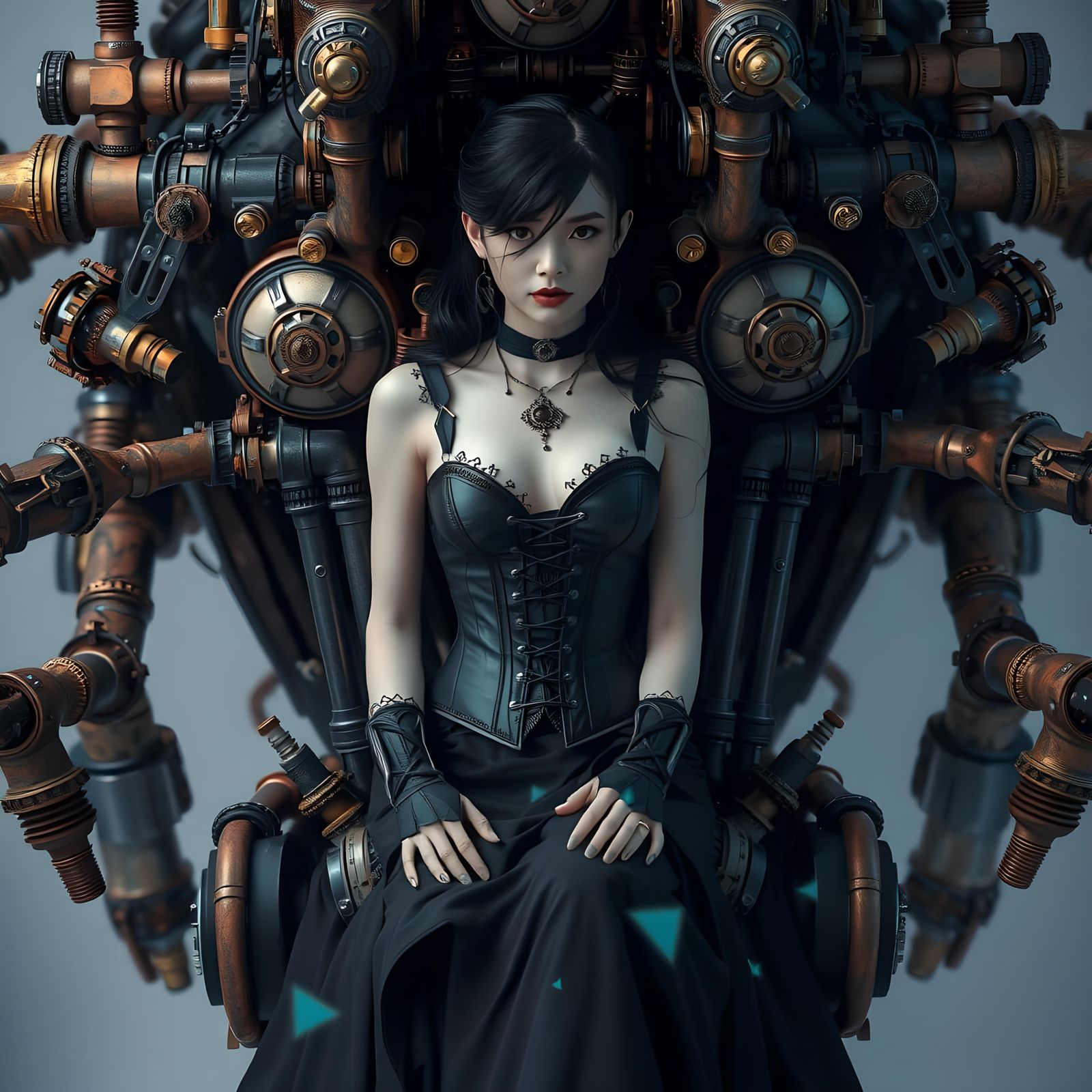 Goth Girl in Exoskeleton