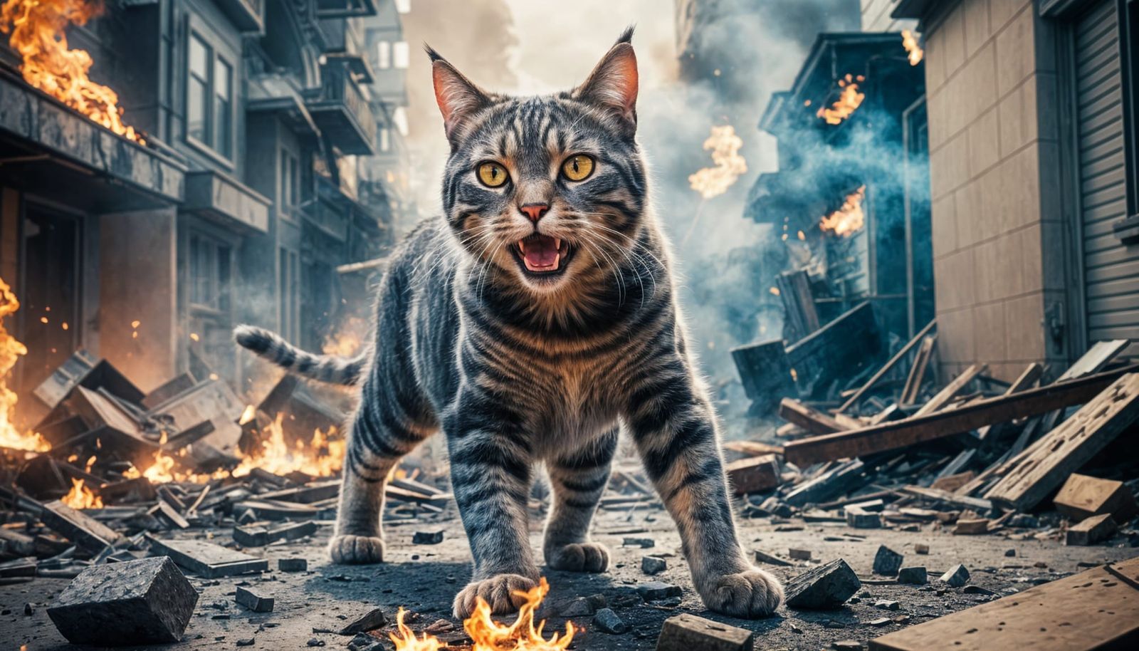 Magical Caturday of Destruction: Cinematic Film Still