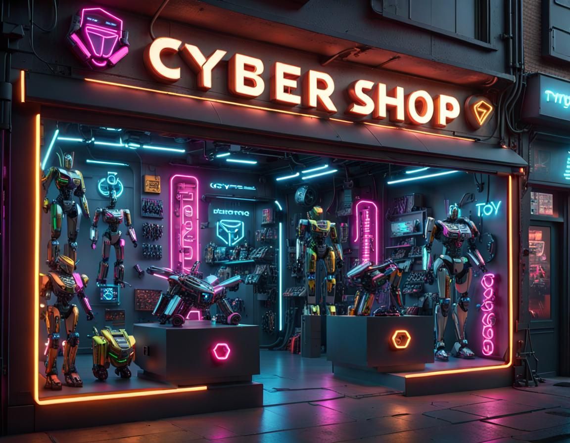Futuristic-  'Toy Cyber shop'