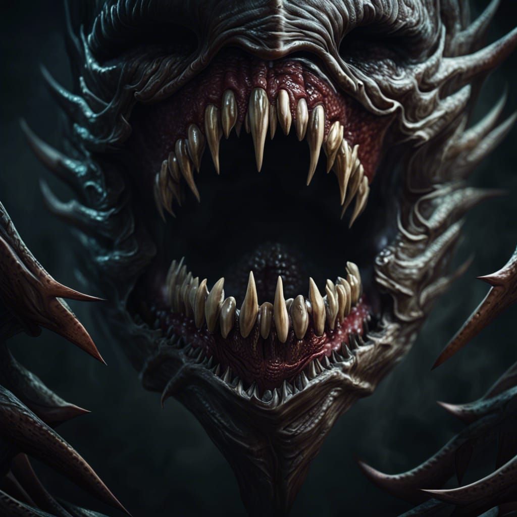 Scary Monster Mouth Dark Fantasy Concept Art