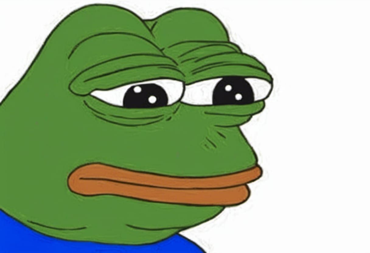 Deliriously Happy Frog Portrait in 1980s Style