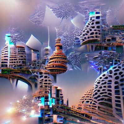 Fractal Futuristic Cityscape
