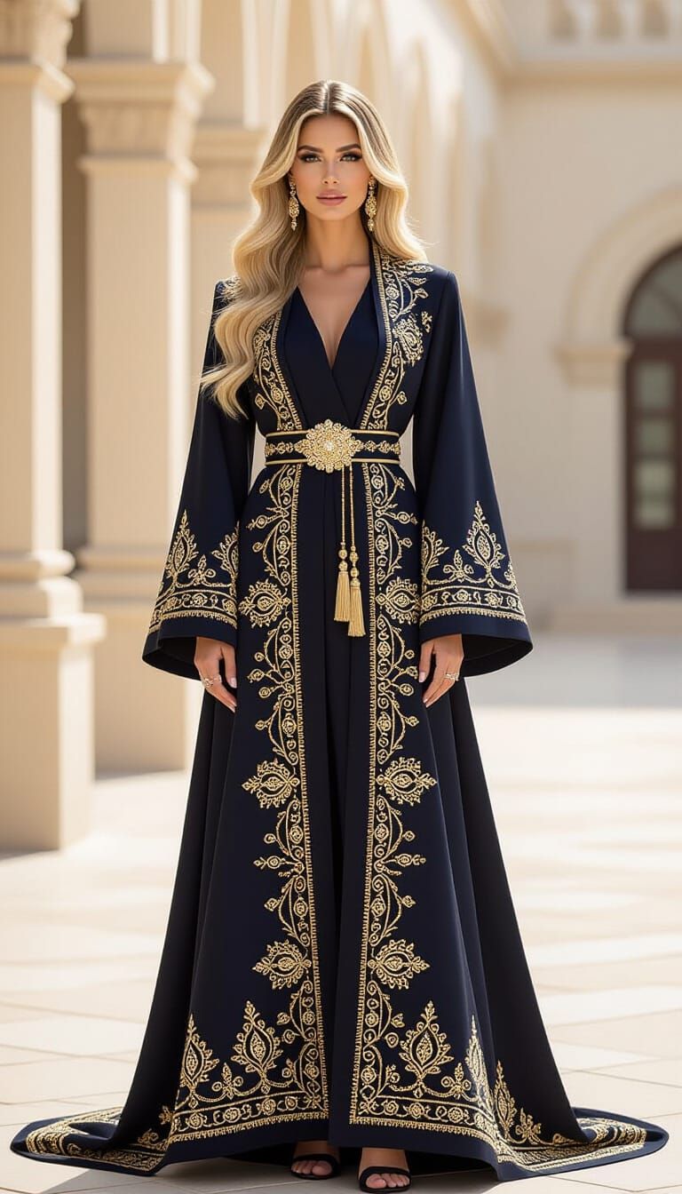 Royal Abaya Fashion: Confident Businesswoman Portrait