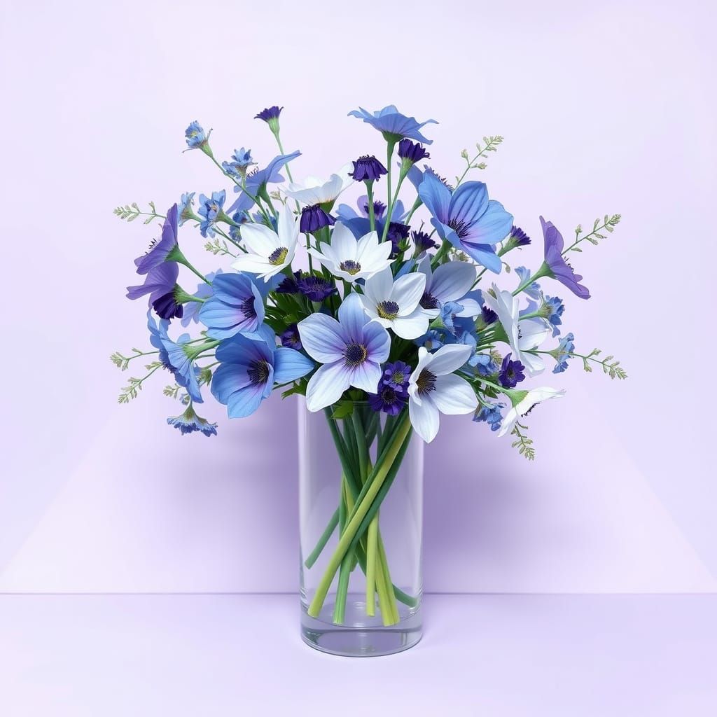 Dreamy Floral Still Life in Pastel Hues