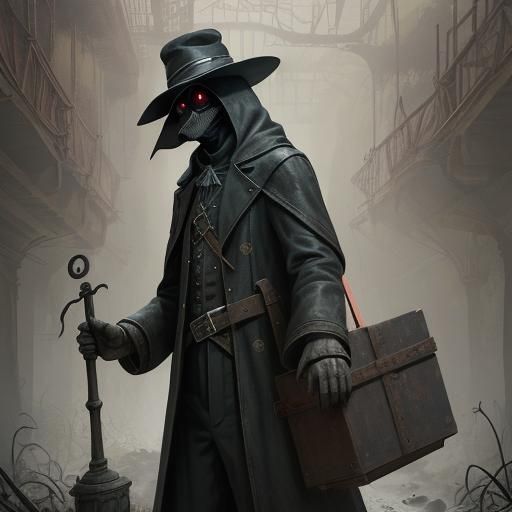 Plague Doctor Trapped in Smoky Underground Maze