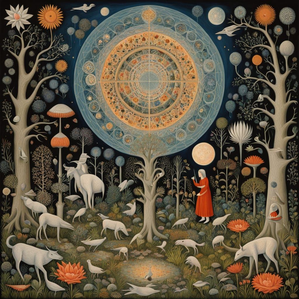 Psychedelic Utopia in Hieronymus Bosch Style