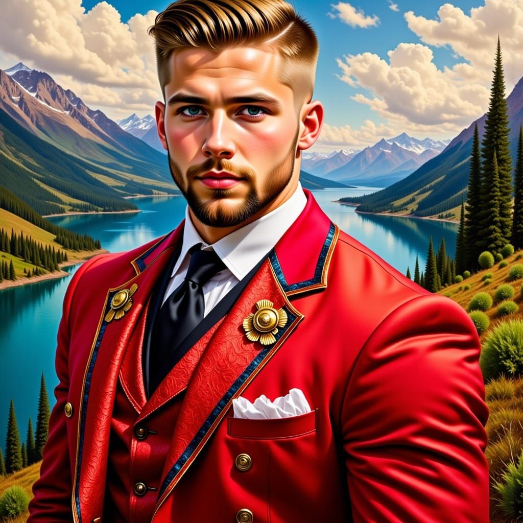 Portrait of handsome man