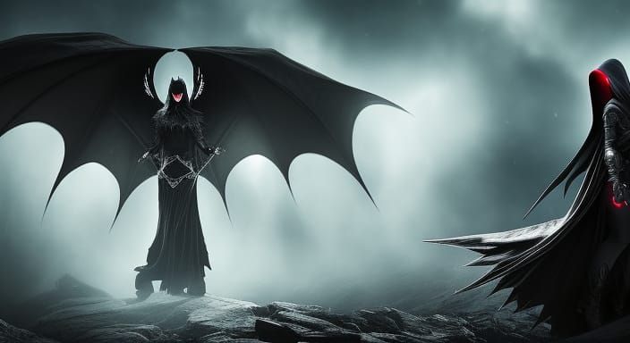 Ethereal Dragon Girl in Dark Fantasy Art