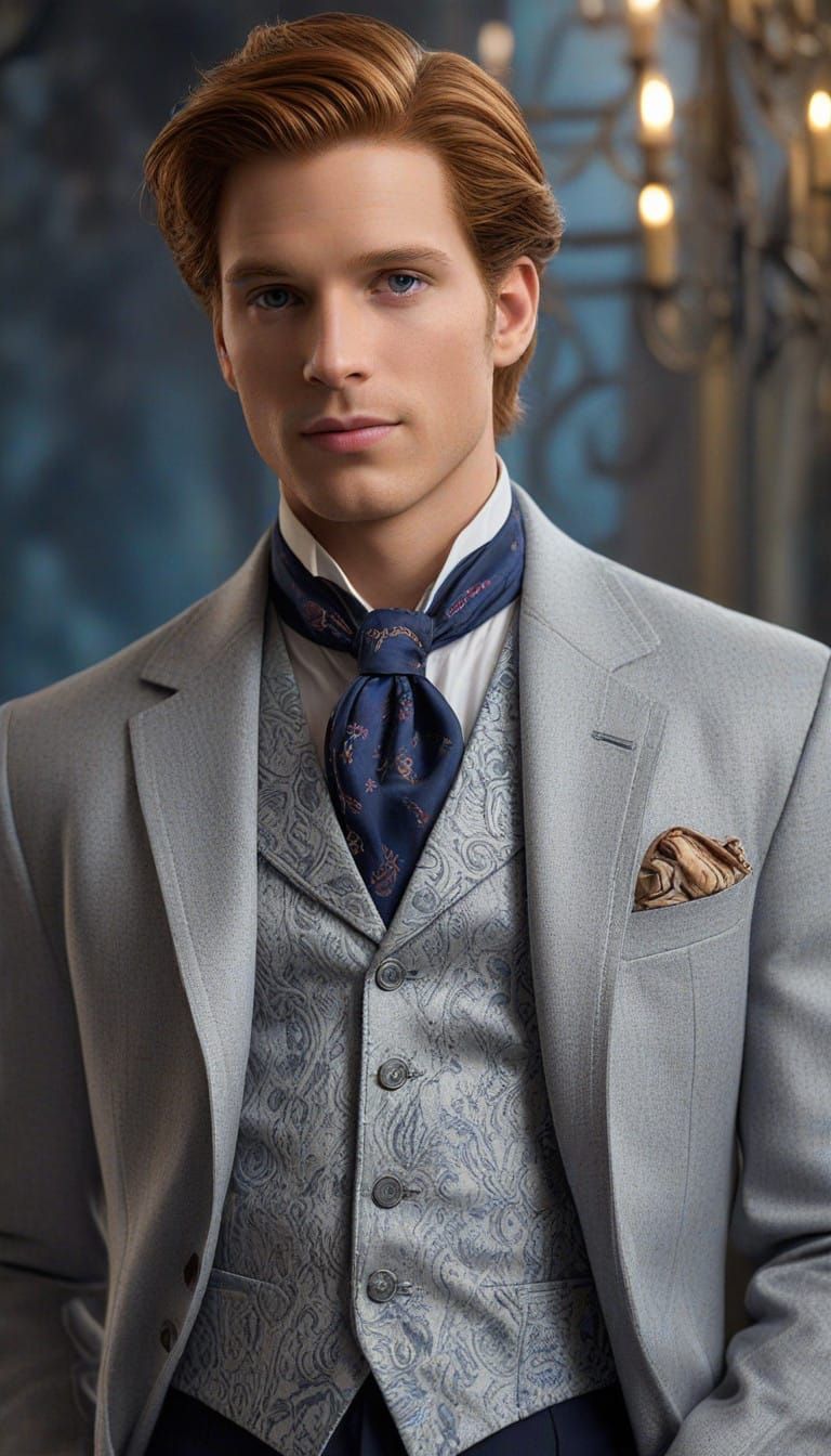 Chiseled Prince in Elegant Naval Uniform