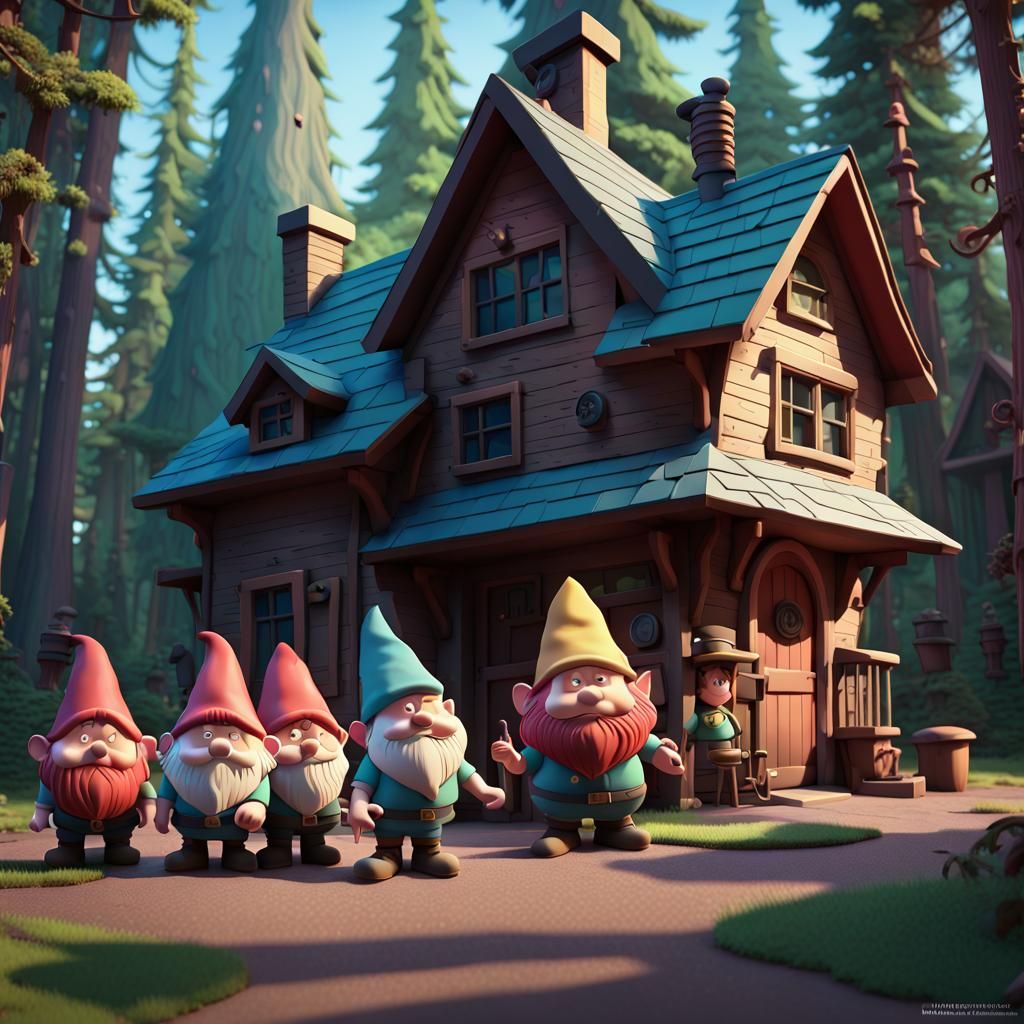 Mabel Pines and Gnomes: A Gravity Falls Scene