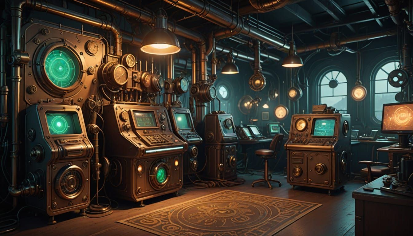 Steampunk-Inspired Industrial Futurism with Sci-Fi Gadgetry