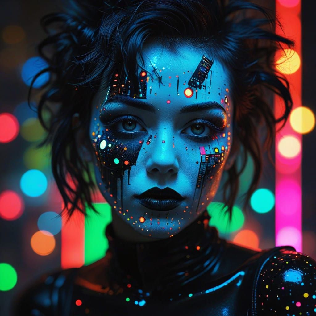 Neon Goth Haberdashery in Verdigris Punk Style