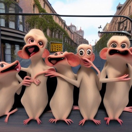 Rats Protest Ratatouille in Group Demonstration