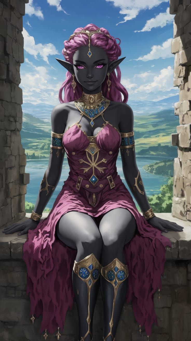 Dark Elf Princess in Hyrulean Splendor