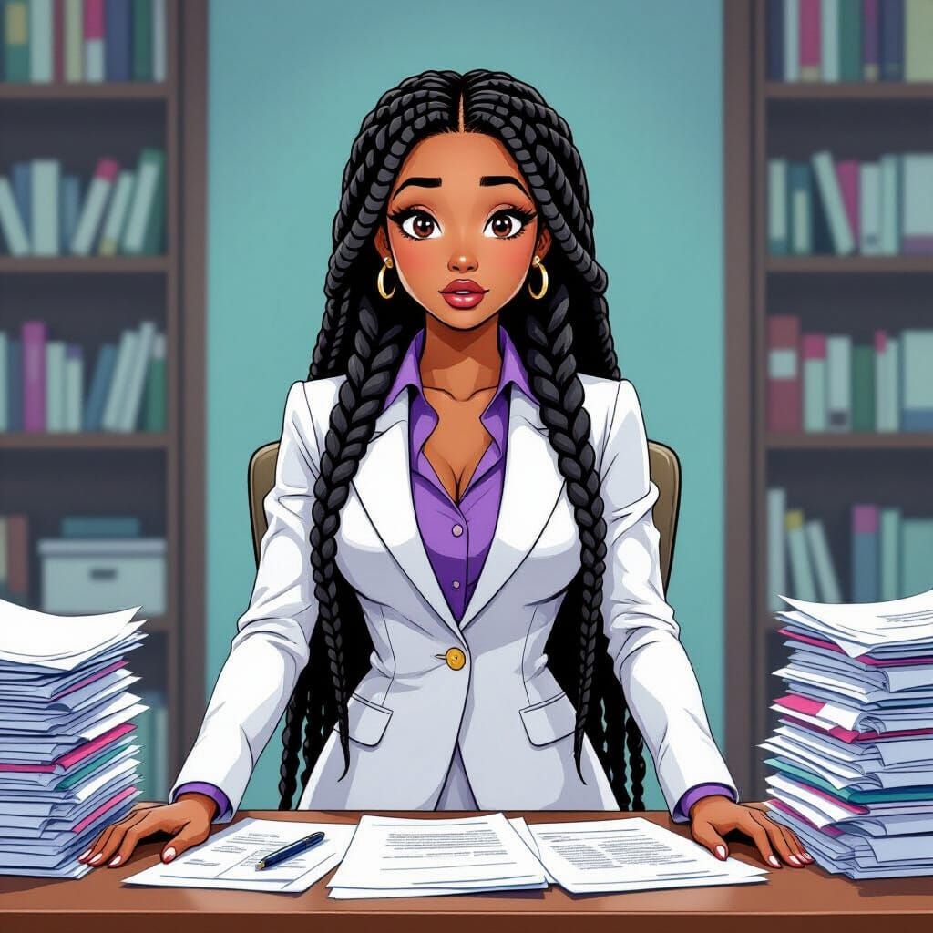 Workin hard, or Hardly workin ... Though , she is frustrated