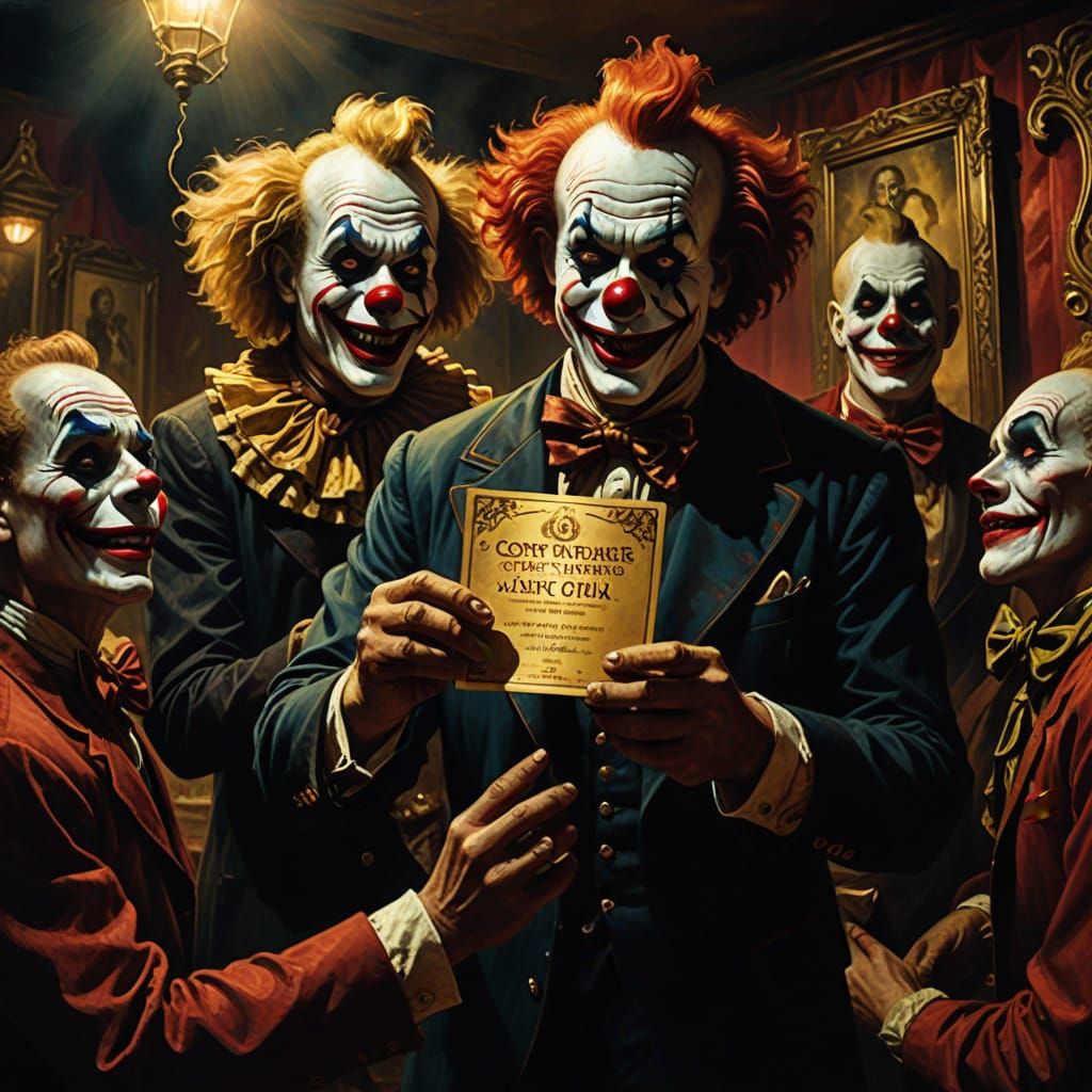 Creepy Clown's Golden Ticket to Dark Fantasy Circus