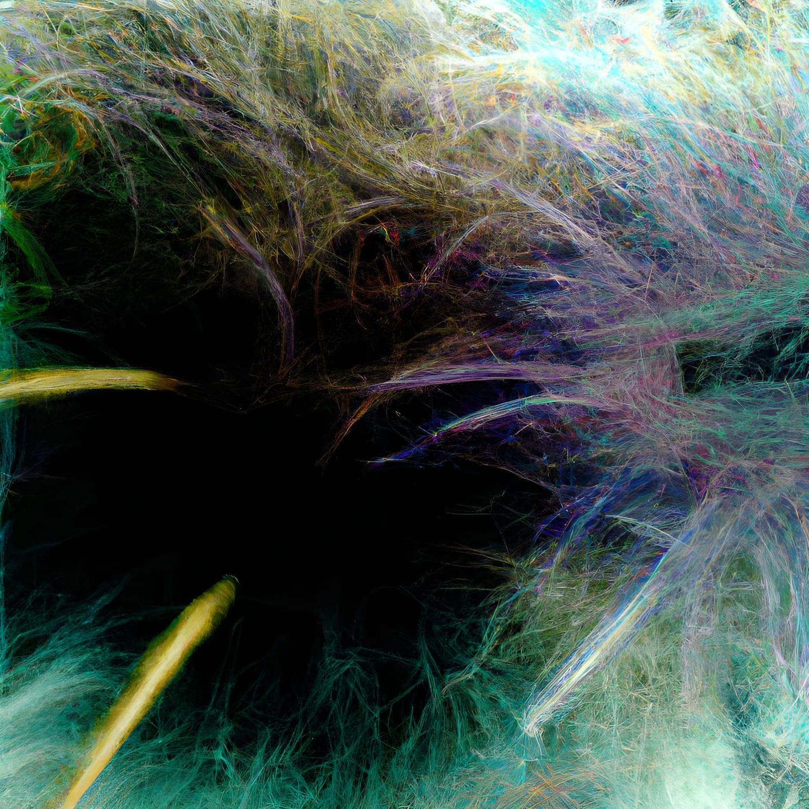 Intricate Space-Time Evolution Mural in 3D