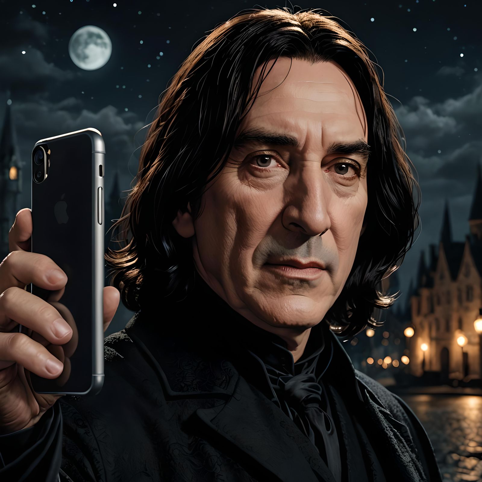 Severus Snape Selfie Portrait at Night
