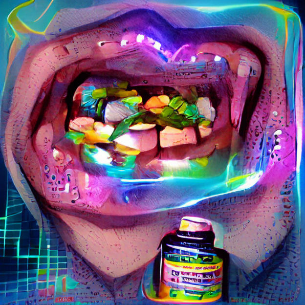 Abstract Holographic Art: Mental Instability Concept