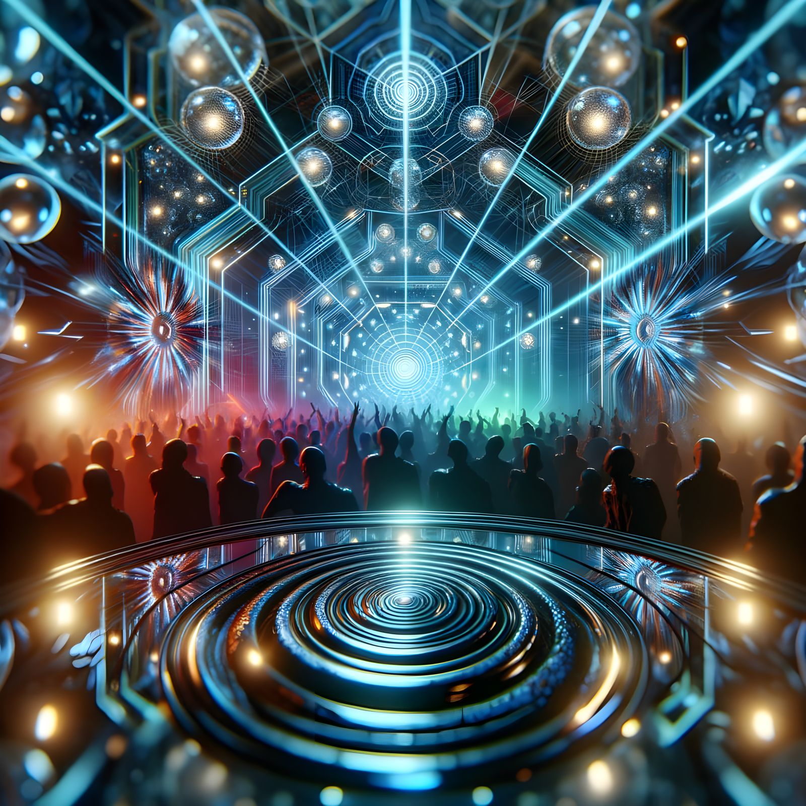 Cyberpunk Club Scene in Hyper-Realistic Stylized Detail