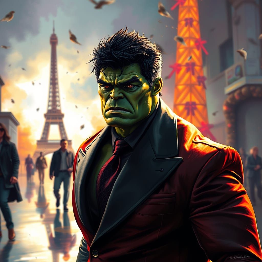 The Hulk Struts Down Paris Catwalk in Opulent Armani