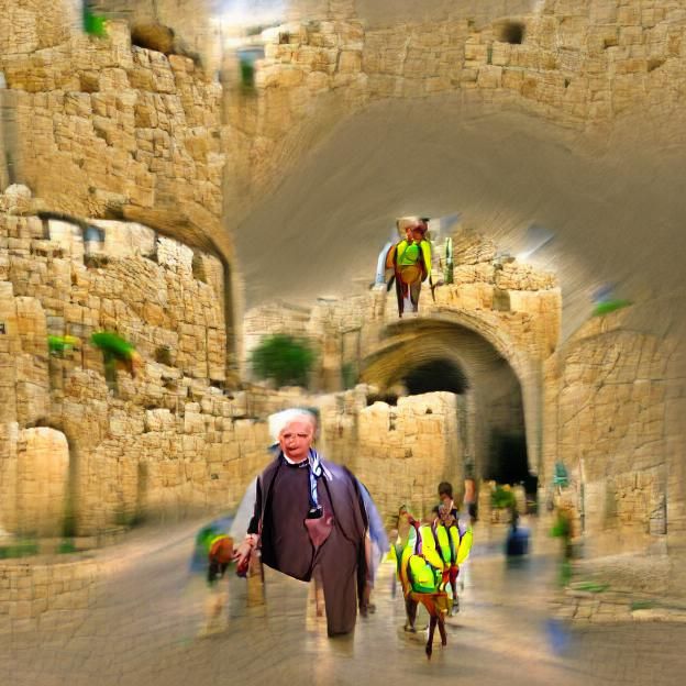 Nostalgic Jerusalem Journey: Vintage-Style Photograph