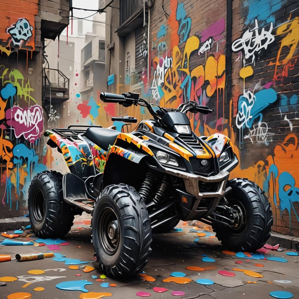 ATV in Graffiti Splash Art Style
