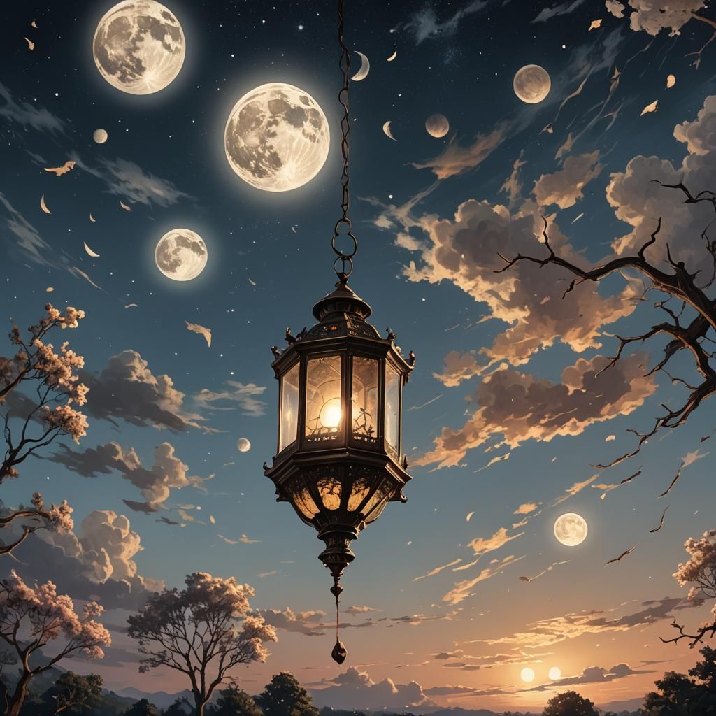 Hyperrealistic Moon Illuminates Summer Evening