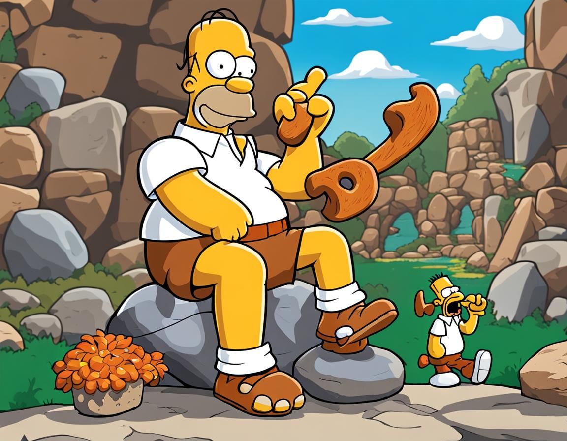 Homer Flintstone: The Fusion Character in Digital Art