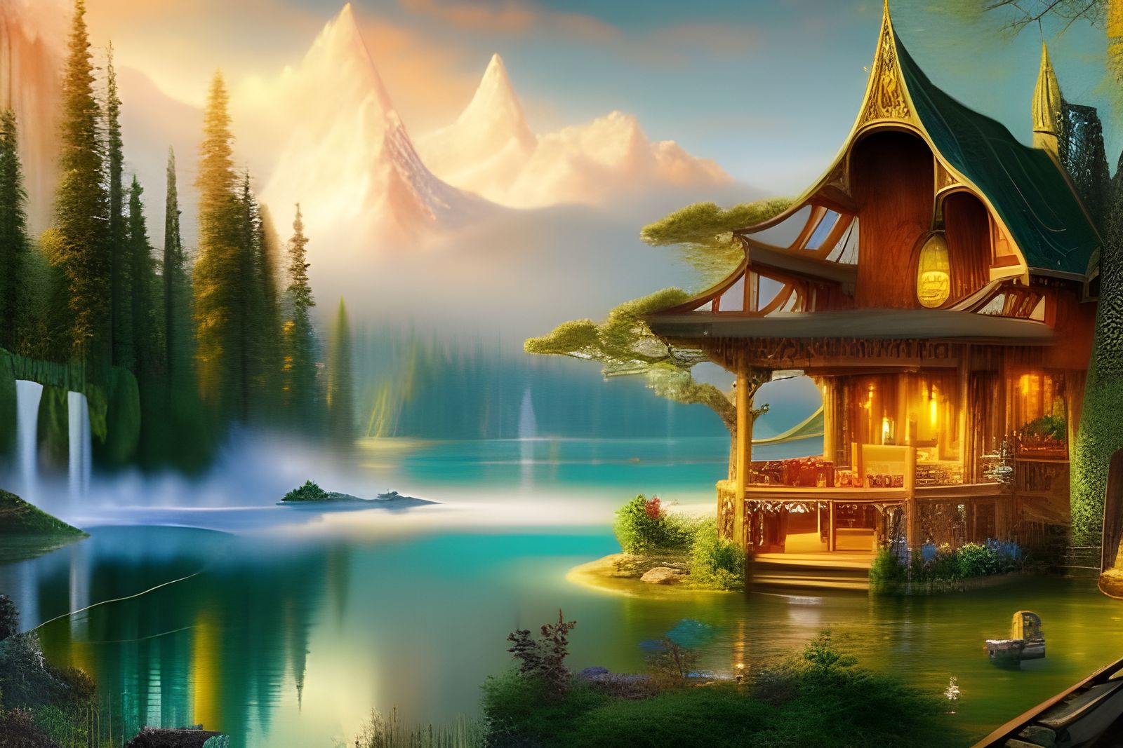 * Beautiful Fantastical Intricate Vacation House on Gorgeous Mountain Lake - 1041a - *M-Sb*