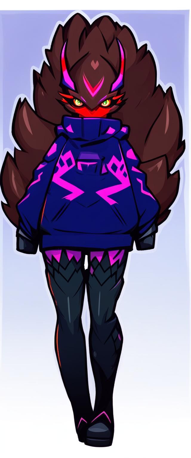 Stylized Monster Girl Character in Light Hot Style