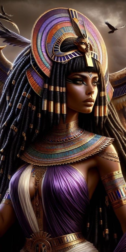 Egyptian Goddess Anat in Ancient War Attire