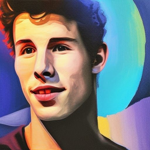 Shawn Mendes Impasto Portrait