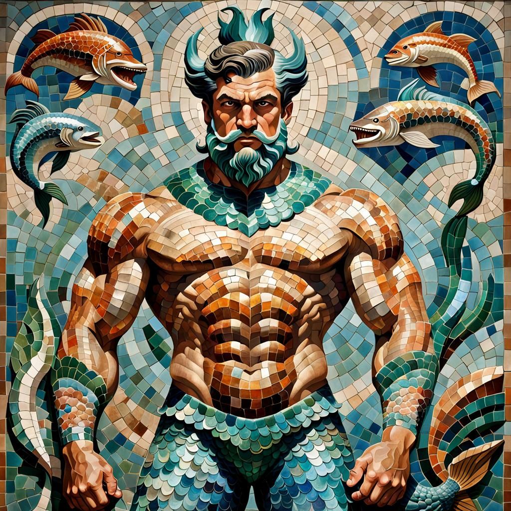 Merman Mosaic: A Maximalist Marine Masterpiece