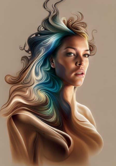 Surreal Woman Emerges From Subdimensional Vortex