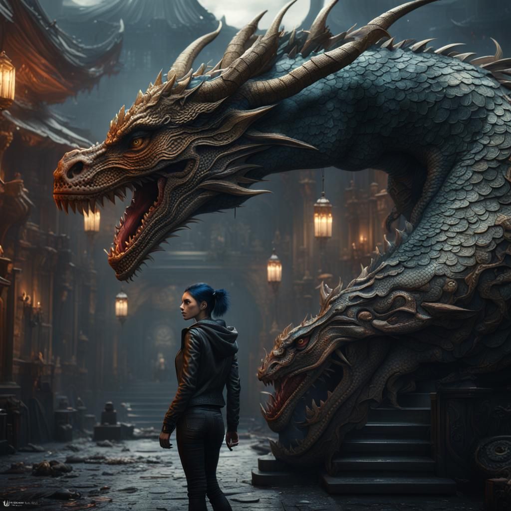 Girl with Dragon Tattoo: Fantasy Concept Art