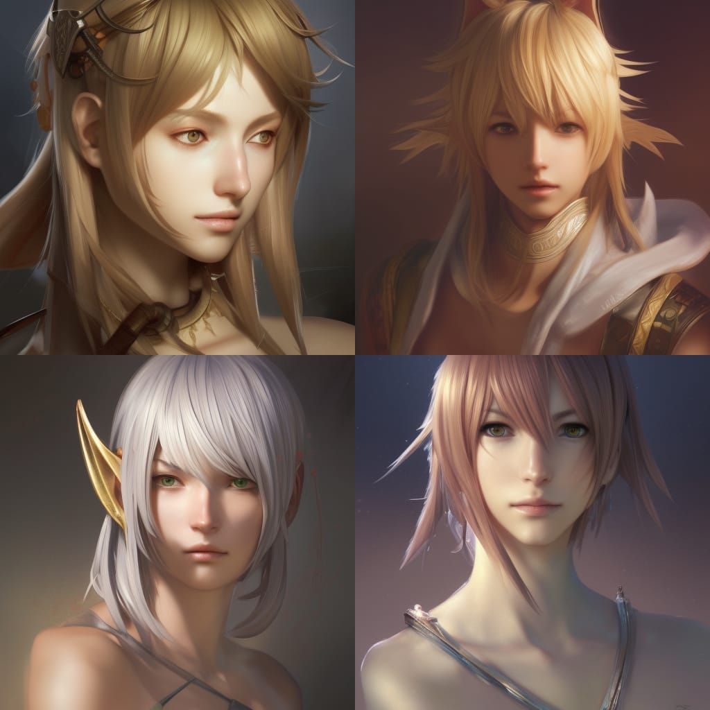 Miqo'te Scholar Portrait in Hyperdetailed Style