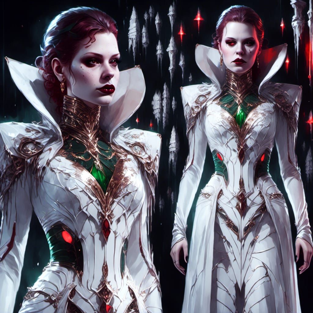 Cyberpunk Vampiress Portrait in 3000 A.D.