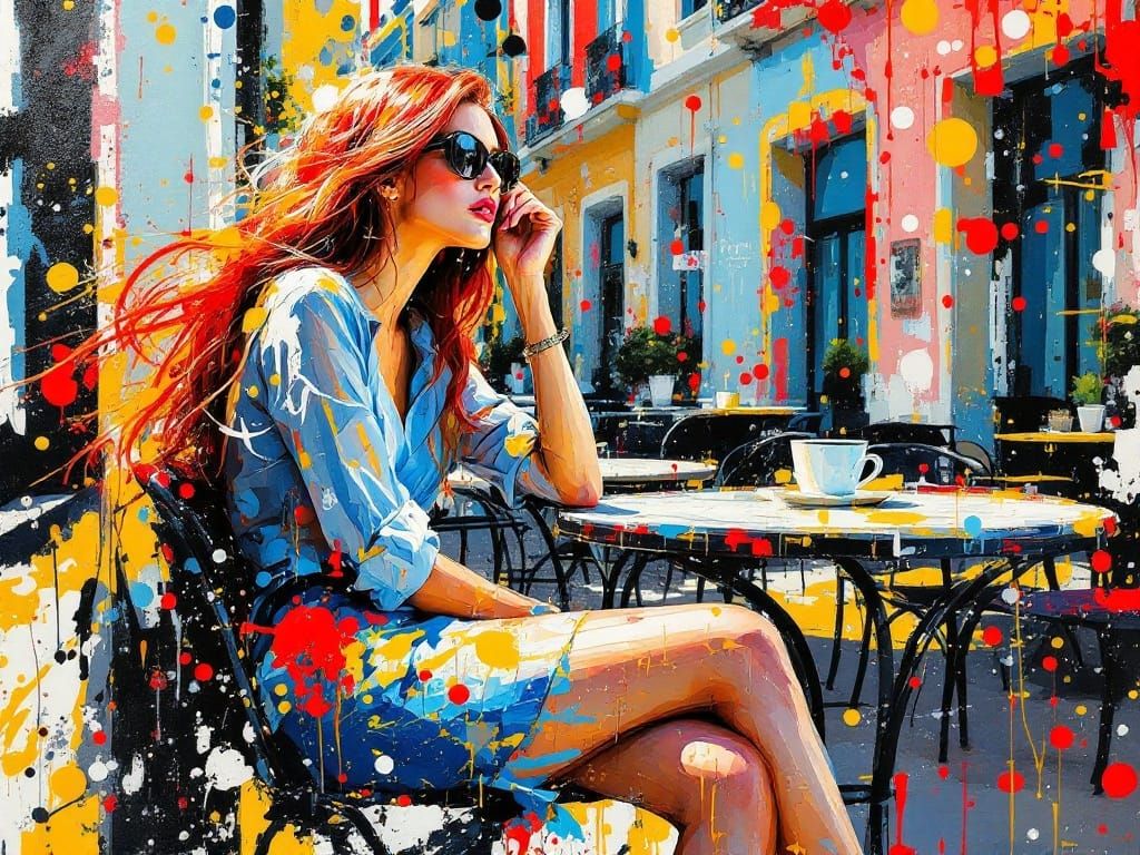 Explosive, Chaotic Patterns in Drip Painting Style