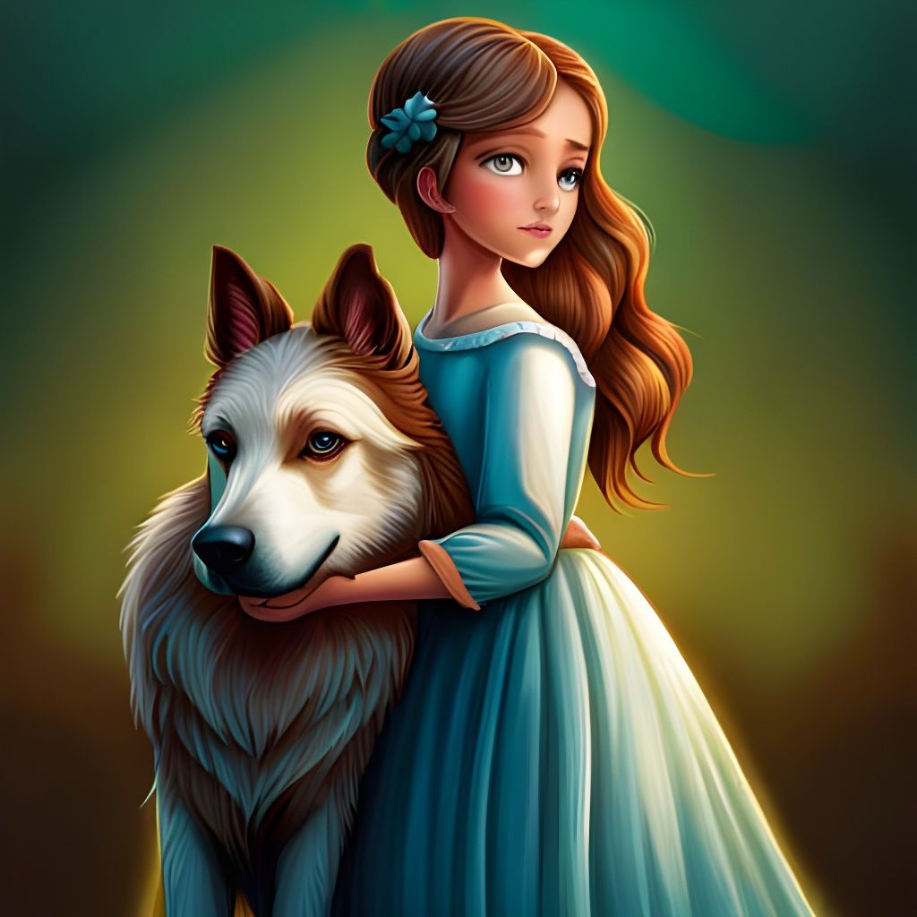 Girl and pets